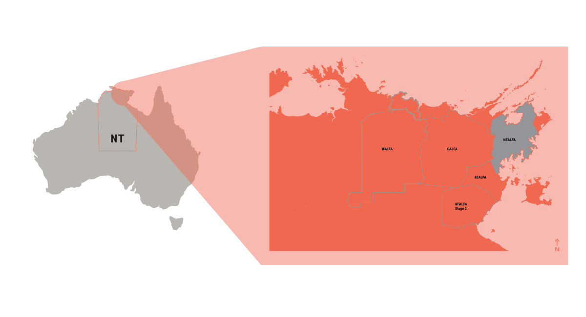 North East Arnhem Land Fire Abatement Project Area Map