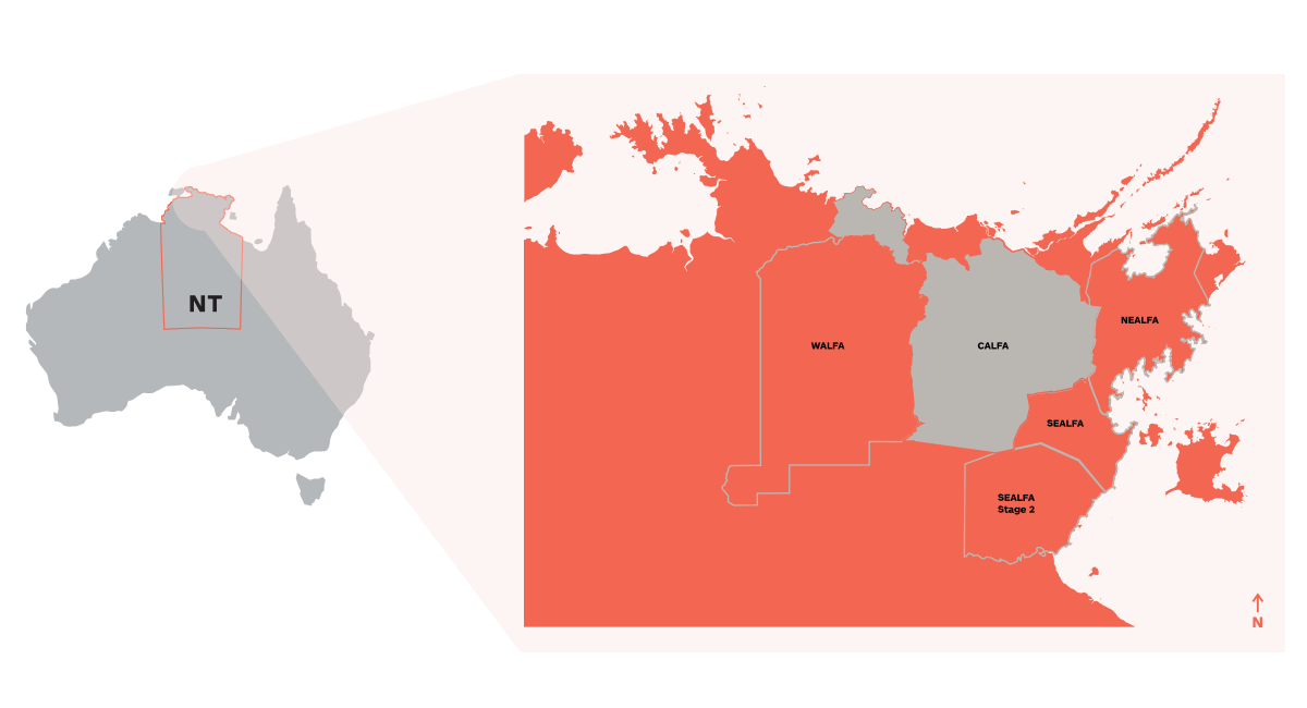 Central Arnhem Land Fire Abatement Project Area Map