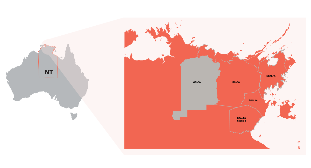 West Arnhem Land Fire Abatement Project Area Map